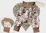 Fabric cuttings DIY sewing kit baby pants reindeer French terry and cuffs